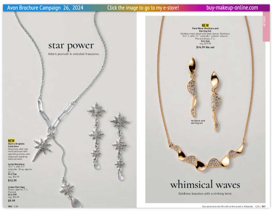 view Avon Catalog Campaign 26 Online | Avon Jewelry Starry Droplets Collection 