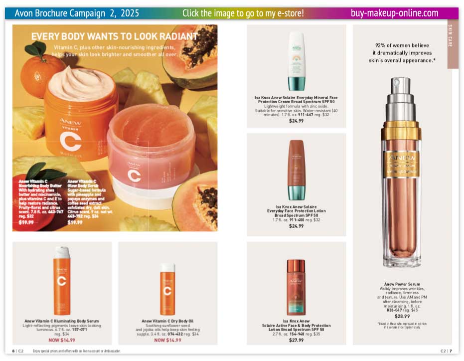 Current Avon Brochure Avon Catalog Campaign 2 Online | Avon Anew Power Serum Anew Vitamin C Anew Solaire 