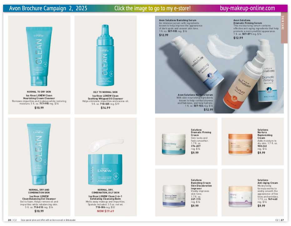 view Avon Campaign 2 Brochures Online | Avon Solutions Cream Serum LXNEW Clean 