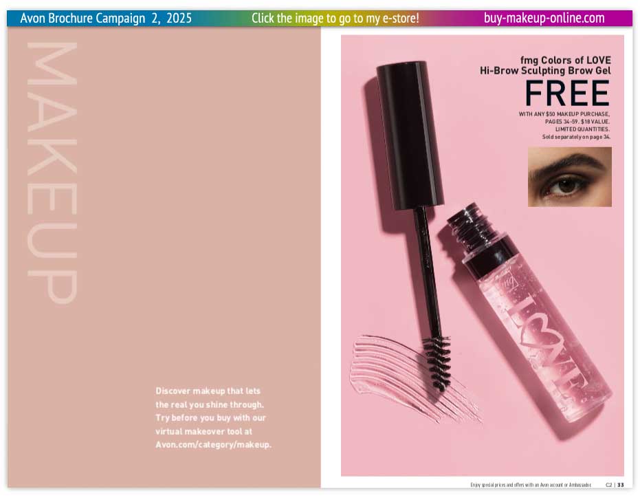 view Avon Campaign 2 Catalog Online | Avon Sculpting Brow Gel 