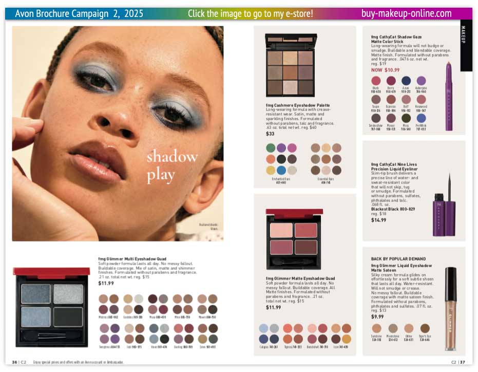 view Avon Brochures Online Campaign 2 | Avon Cashmere Eyeshadow Liquid CathyCat 