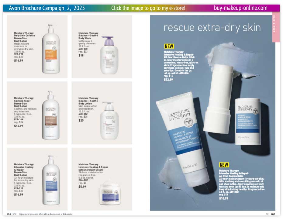 view Avon Catalog Campaign 2 Online | Avon Moisture Therapy 