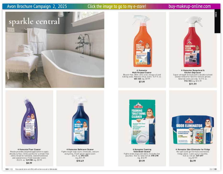 view Avon Catalog Campaign 2 Online | Avon HomeStar Cleaning Products 