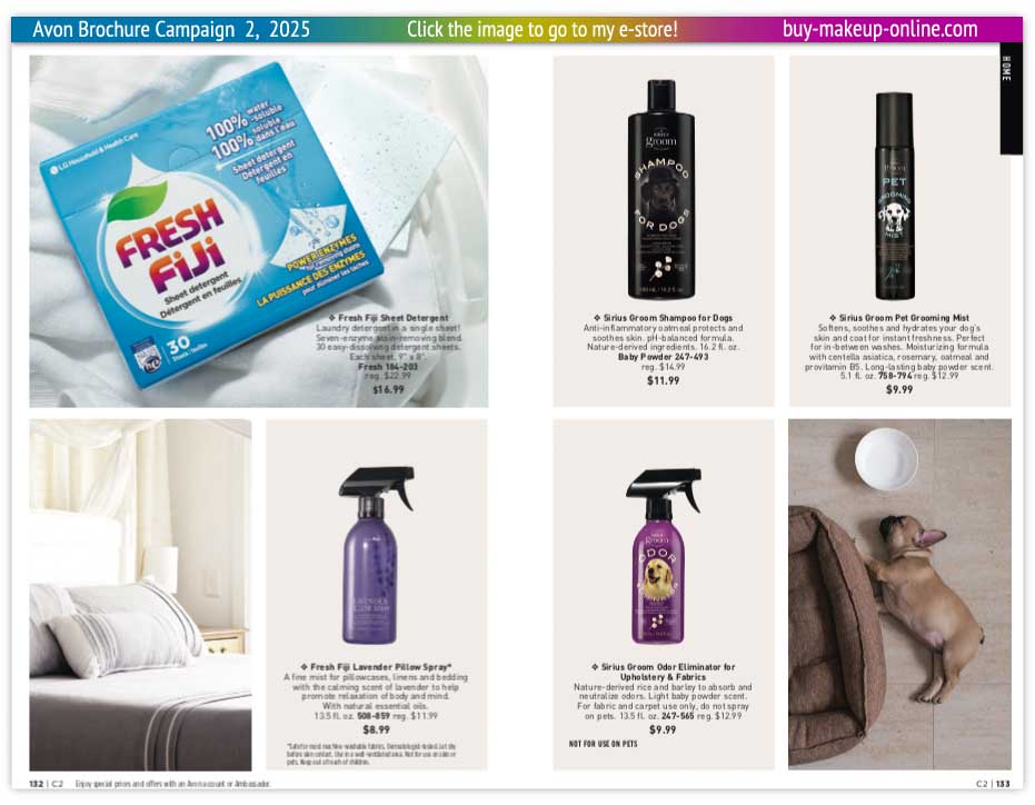 view Avon Catalog Campaign 2 Online | Fresh Fiji Detergent Freshener Spray Sirius Pet Grooming 