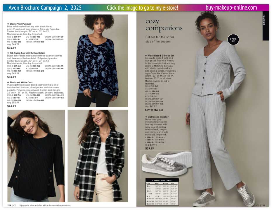 view Avon Catalog Campaign 2 Online | Avon Fashion Black Print Pullover 