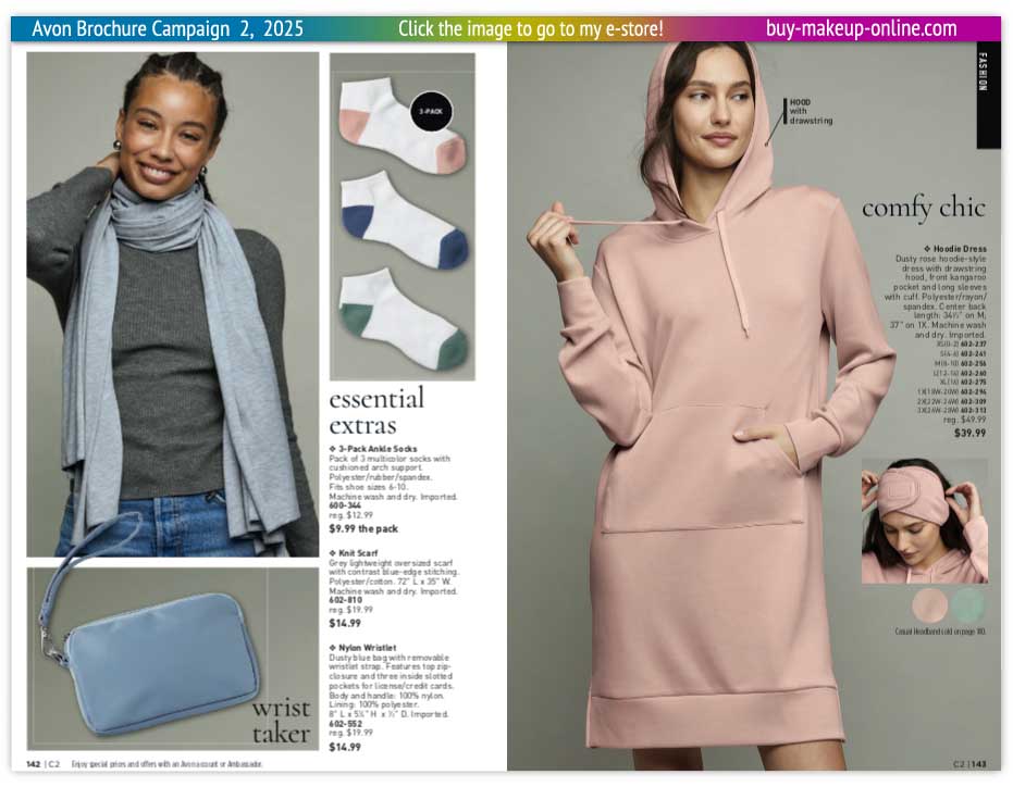 view Avon Catalog Campaign 2 Online | Avon Fashion Socks Knit Scarf 