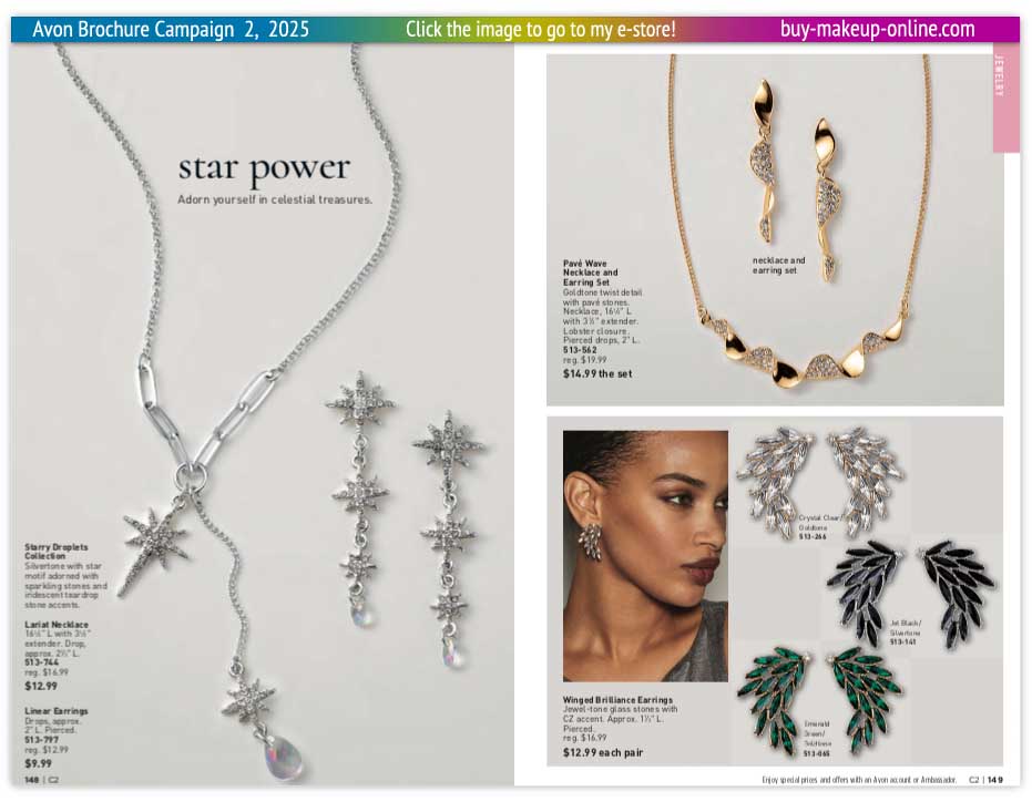 view Avon Catalog Campaign 2 Online | Avon Jewelry Star Droplets Collection 