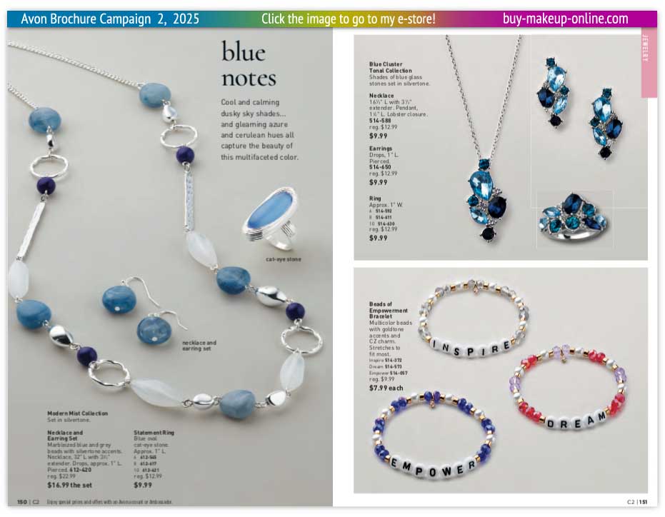 view Avon Catalog Campaign 2 Online | Avon Jewelry Modern Mist Collection 