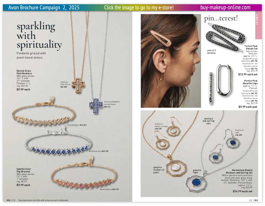 view Avon Catalog Campaign 2 Online | Avon Jewelry Sparkling Spirituality Collection 