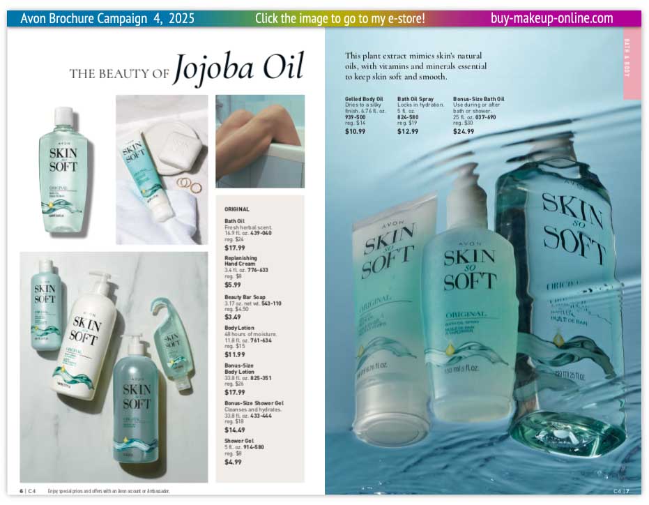 Current Avon Brochure Avon Catalog Campaign 4 Online | Avon Skin So Soft Original 