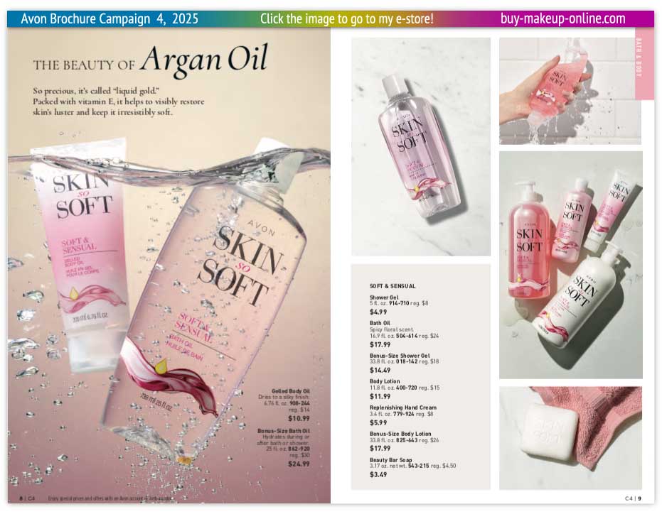 Current Avon Brochure Avon Catalog Campaign 4 Online | Avon Skin So Soft Soft And Sensual 