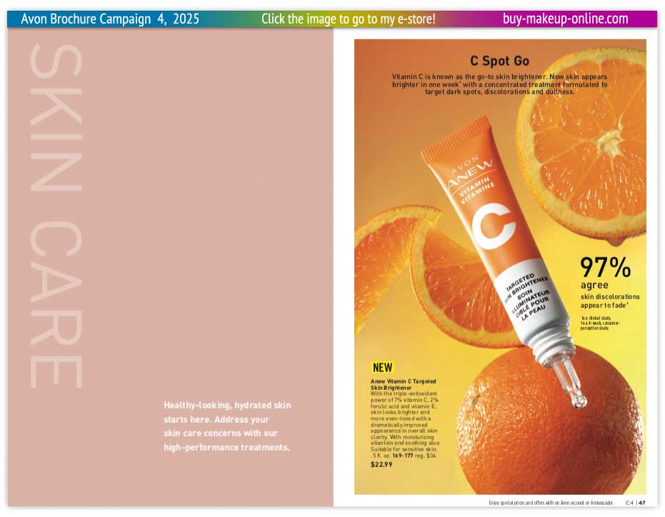 view Avon Campaign 4 Catalogs Online | Avon Anew Vitamin C Brightener 