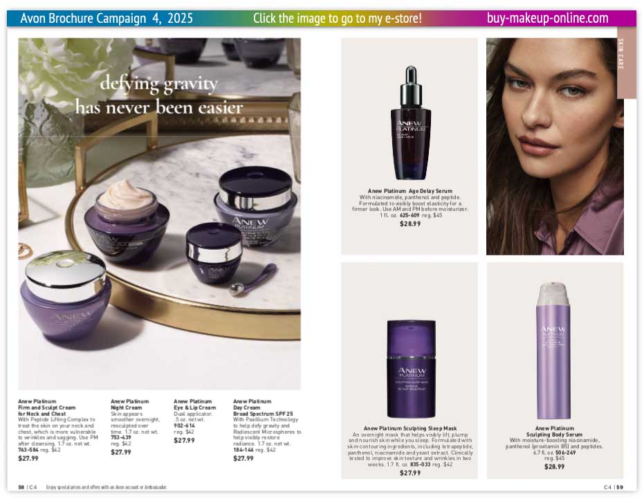 New Avon Campaign 4 book Online | Avon Anew Platinum 