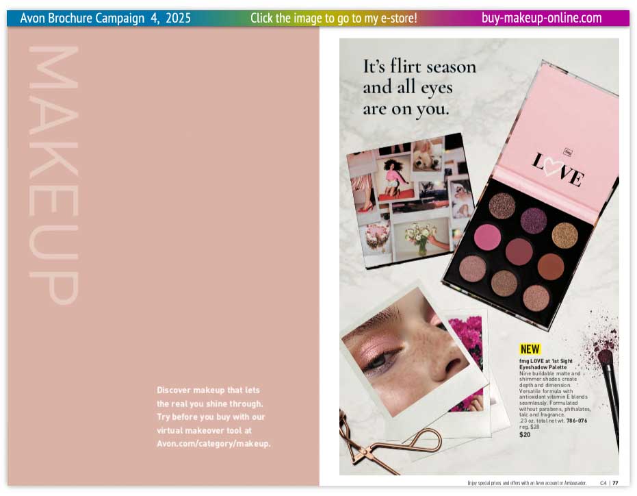 Avon Book Campaign 4 Catalog Online | Avon Love At First Sight Eyeshadow 