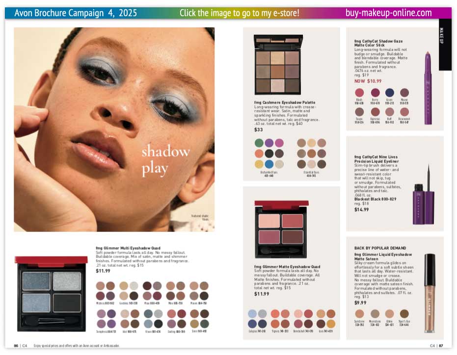 view Avon Campaign 4 Catalog Online | Avon Eyeshadow Liquid CathyCat 