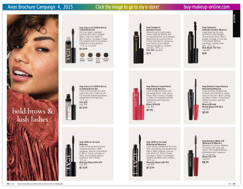 view Avon Catalog Campaign 4 Online | Avon Brow Gel Mascara 