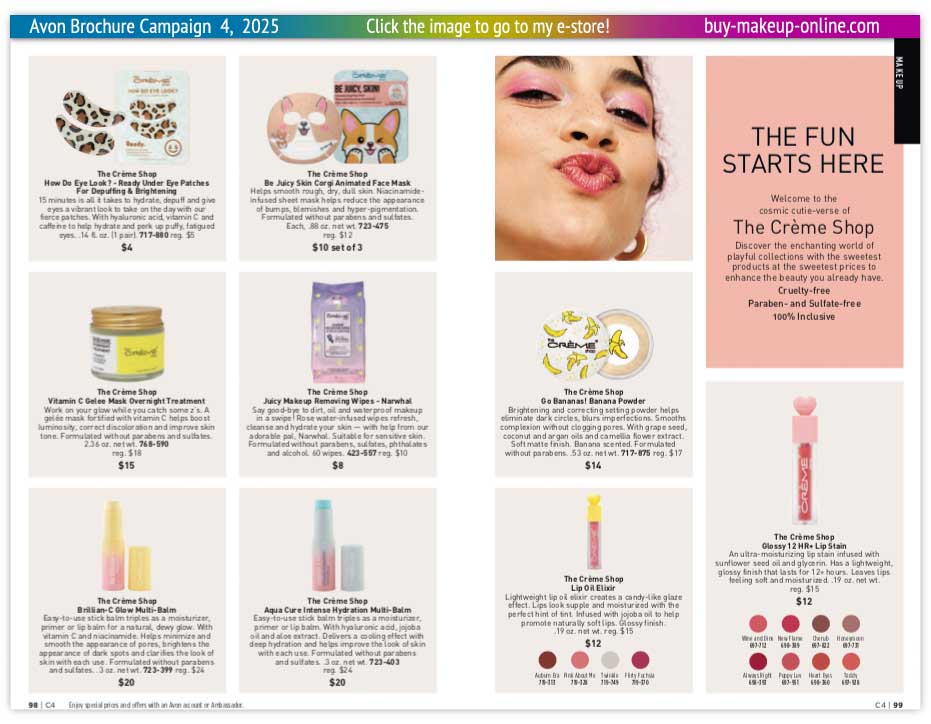 view Avon Catalog Campaign 4 Online | Avon The Creme Shop 