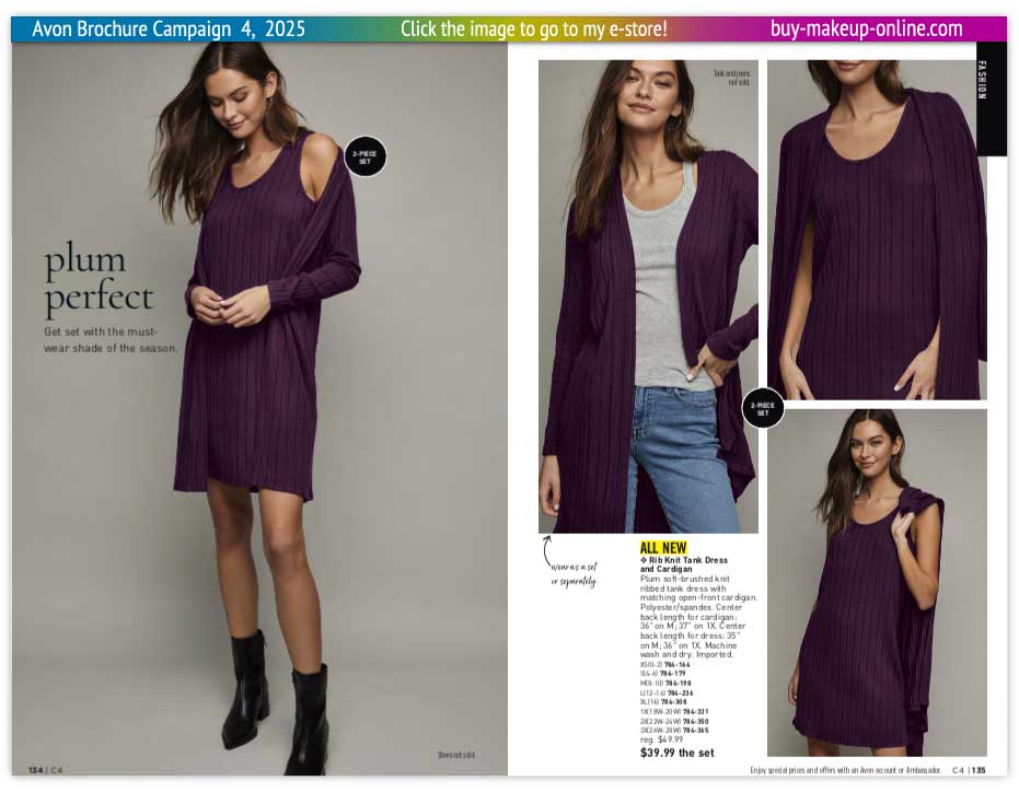 view Avon Catalog Campaign 4 Online | Avon Rib Knit Tank Dress 