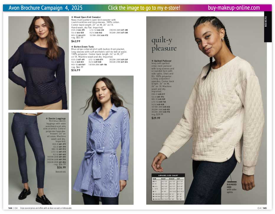 view Avon Catalog Campaign 4 Online | Avon Mixed Open Knit Sweater 