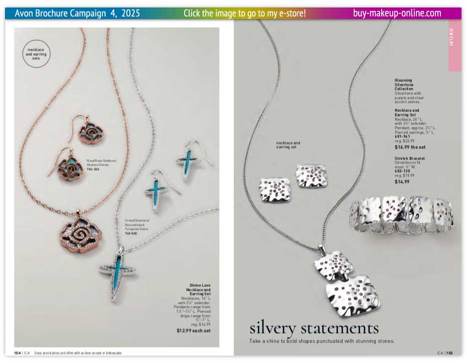 view Avon Catalog Campaign 4 Online | Avon Jewelry Devine Love Collection 