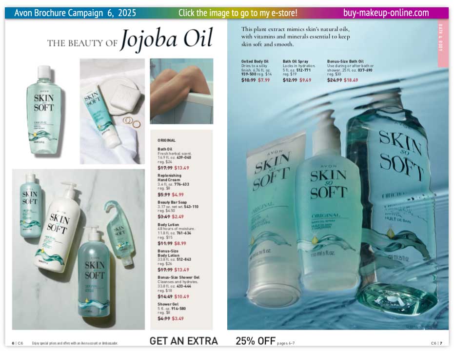 Current Avon Brochure Avon Catalog Campaign 6 Online | Avon Skin So Soft Original 