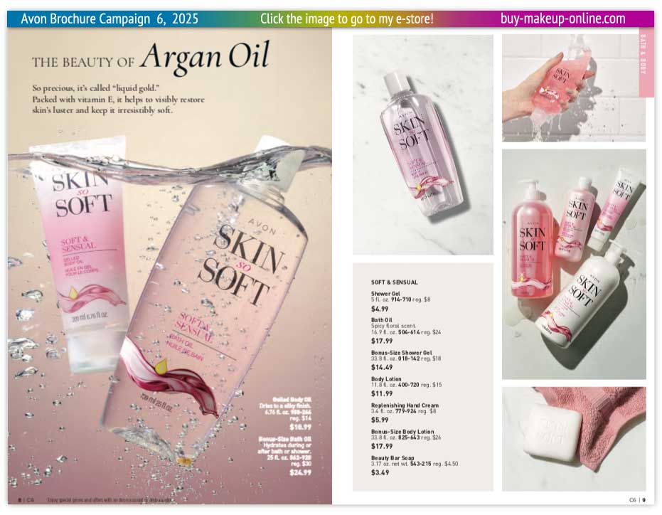 Current Avon Brochure Avon Catalog Campaign 6 Online | Avon Skin So Soft Soft And Sensual 