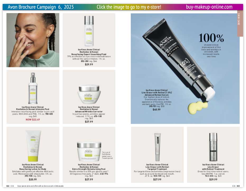 New Avon Campaign 6 book Online | Avon Anew Clinical Wrinklle Corrector Retinol Treatment 