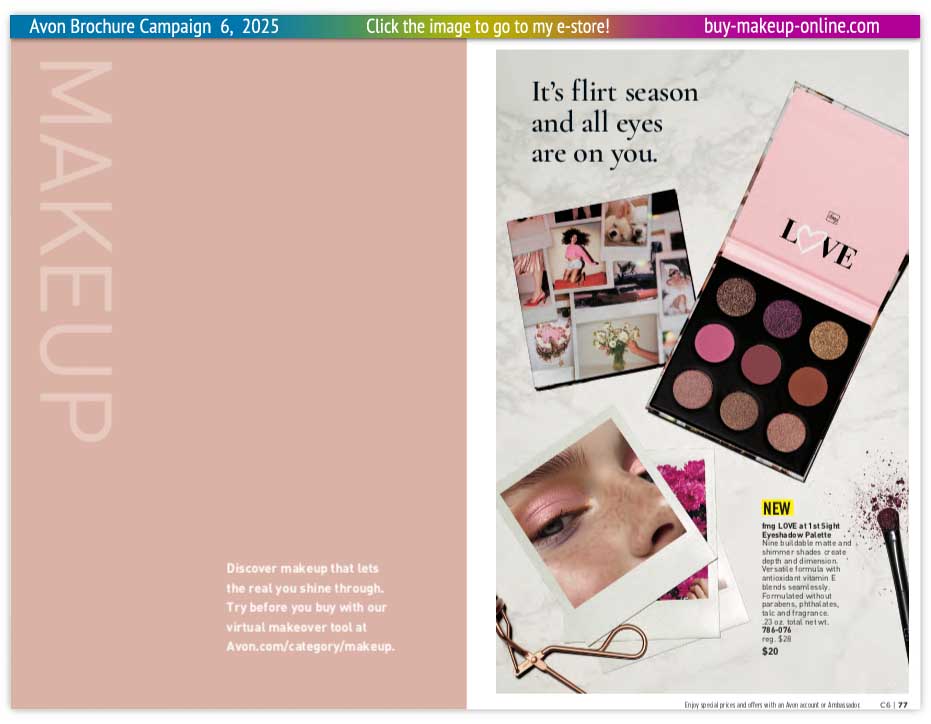 Avon Book Campaign 6 Catalog Online | Avon Love At 1St Sight Eyeshadow 