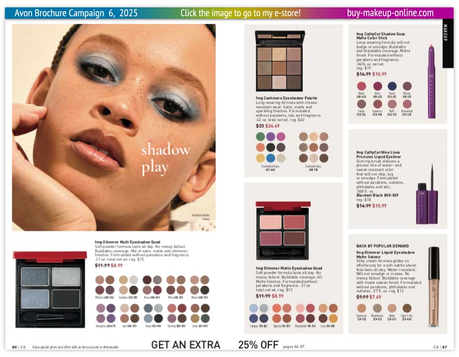 view Avon Campaign 6 Catalog Online | Avon Eyeshadow Liquid CathyCat 