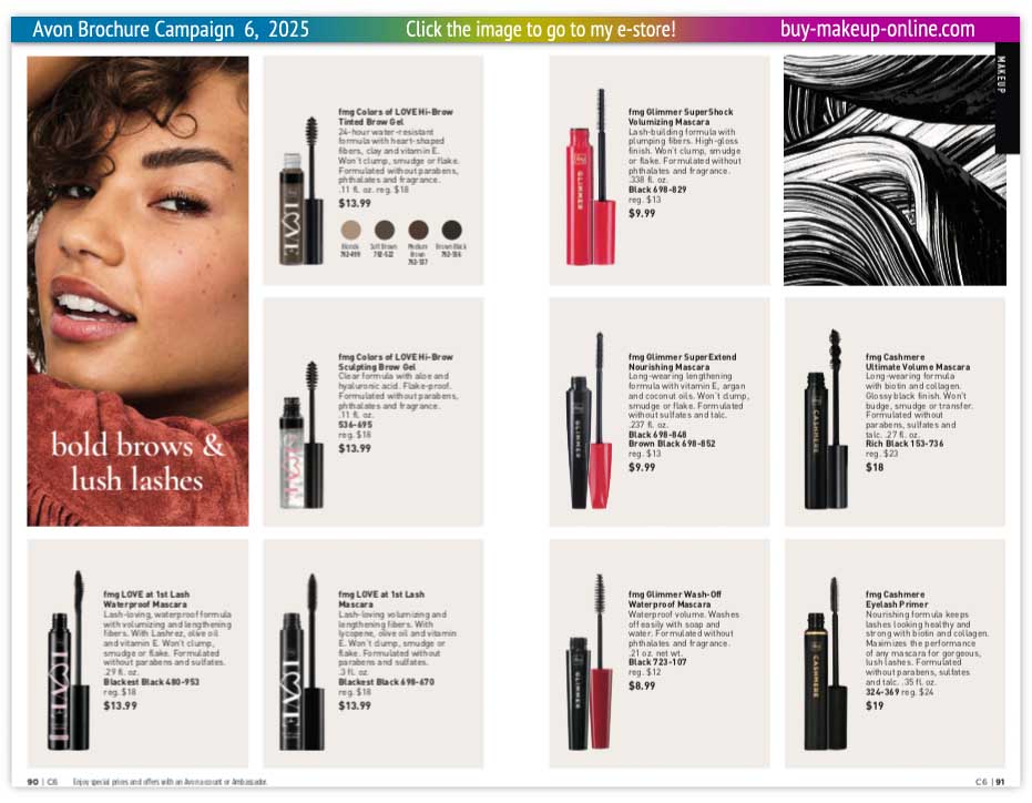 view Avon Catalog Campaign 6 Online | Avon Brow Gel Mascara 