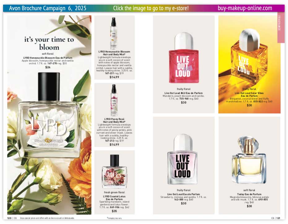 view Avon Catalog Campaign 6 Online | Avon Fragrance Lyrd Live Out Loud Today 