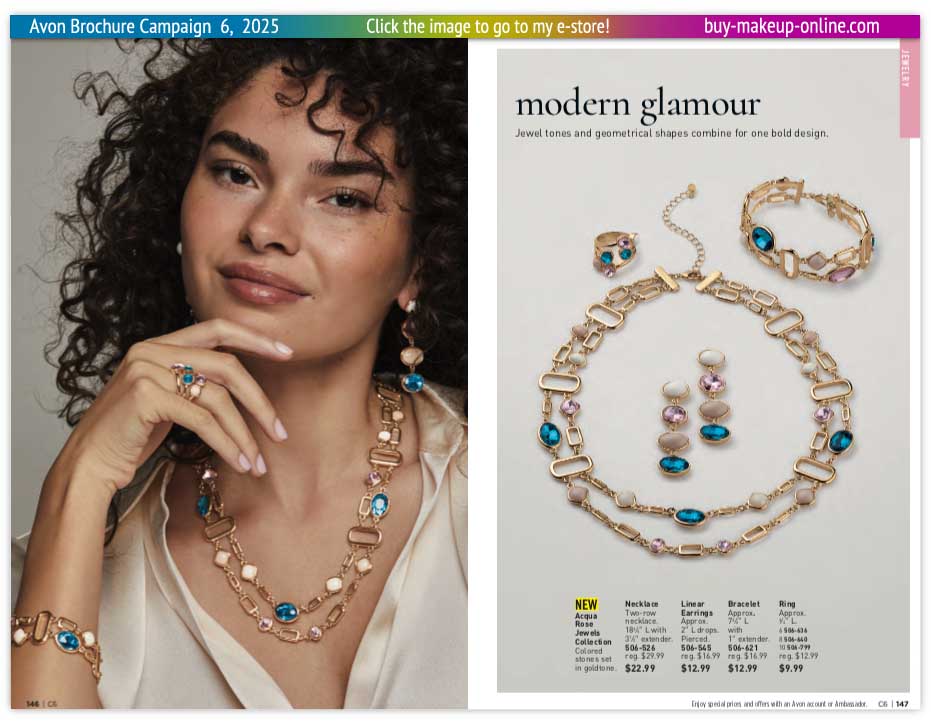 view Avon Catalog Campaign 6 Online | Avon Jewelry Modern Glamour Collection 