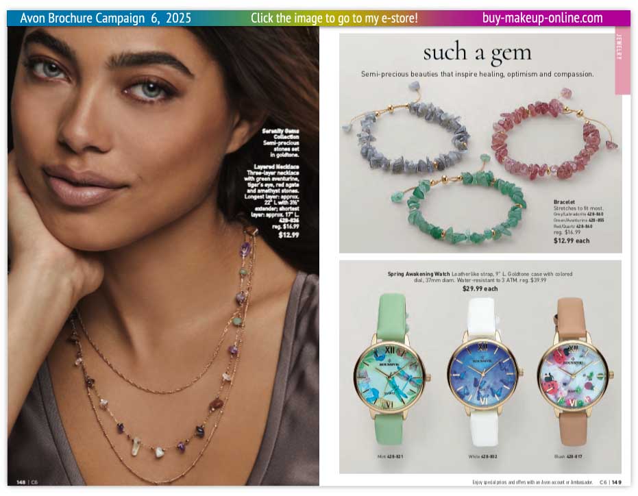 view Avon Catalog Campaign 6 Online | Avon Jewelry Spring Awakening Collection 