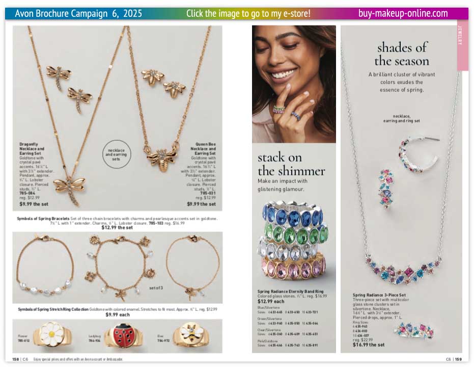 view Avon Catalog Campaign 6 Online | Avon Jewelry Spring Metals Collection 