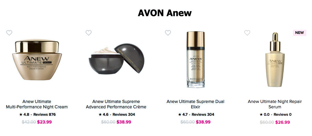 Buy Avon Online | Order Avon Products Online Avon Anew Moisturizers 