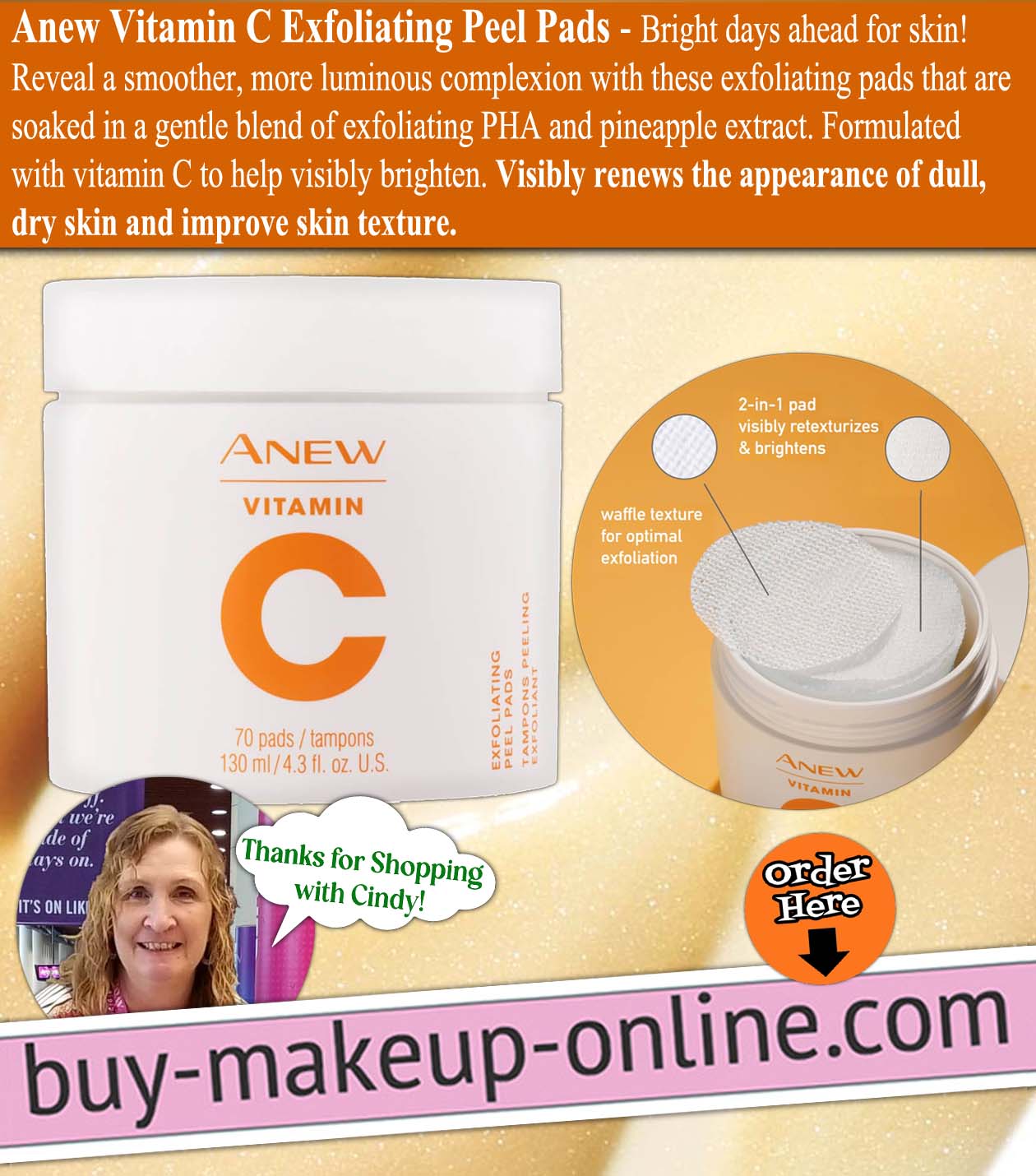 AVON Anew Vitamin C Exfoliating Peel Pads 