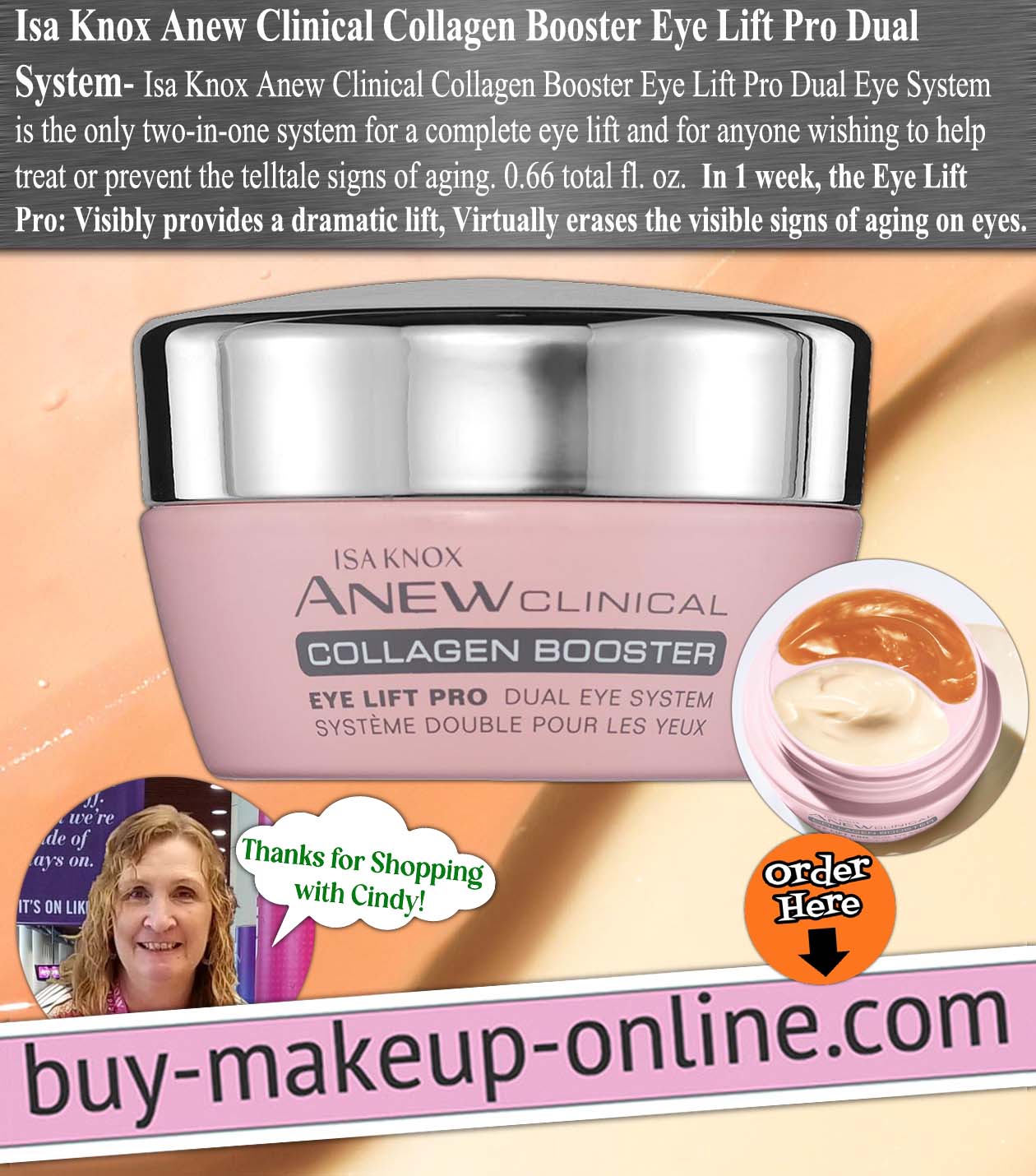 AVON Isa Knox Anew Clinical Collagen Booster Eye Lift Pro Dual System 