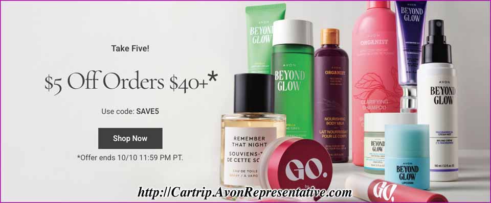 Buy Avon Online - Get $5. Off Your $40.+ Online Order ends 10/10/25 